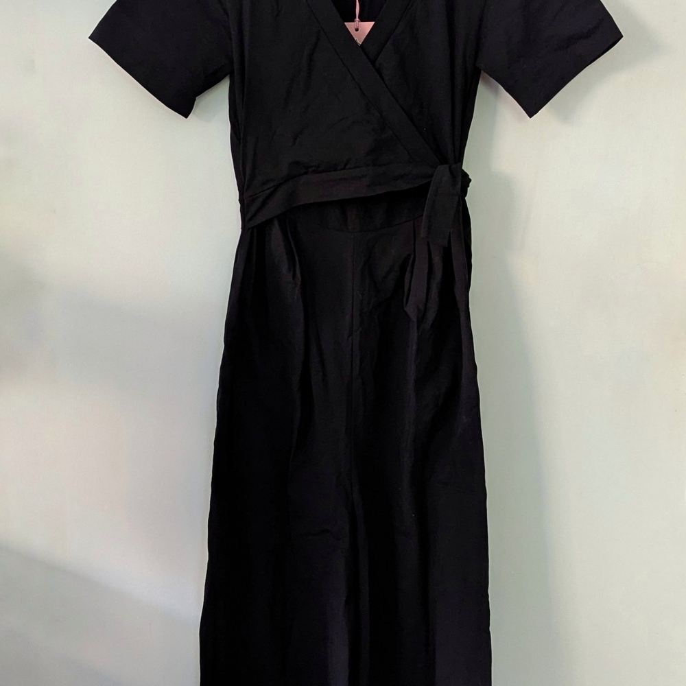 Boob Design Elegant Black Wrap Jumpsuit - Picture 6 of 10